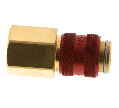 Messing DN 5 Rood Luchtkoppeling Snelkoppeling G 1/4 inch Binnendraad