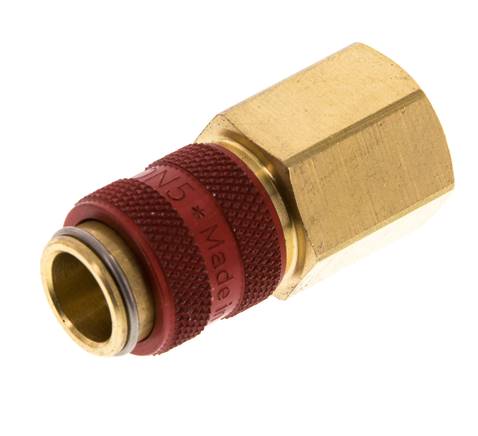 Messing DN 5 Rood Luchtkoppeling Snelkoppeling G 1/4 inch Binnendraad
