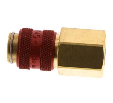 Messing DN 5 Rood Luchtkoppeling Snelkoppeling G 1/4 inch Binnendraad
