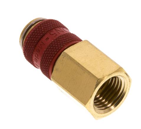 Messing DN 5 Rood Luchtkoppeling Snelkoppeling G 1/4 inch Binnendraad