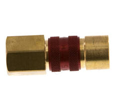 Messing DN 5 Rood-Coded Luchtkoppeling Snelkoppeling G 1/4 inch Binnendraad