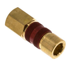 Messing DN 5 Rood-Coded Luchtkoppeling Snelkoppeling G 1/4 inch Binnendraad