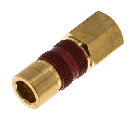 Messing DN 5 Rood-Coded Luchtkoppeling Snelkoppeling G 1/4 inch Binnendraad