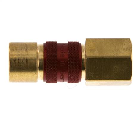 Messing DN 5 Rood-Coded Luchtkoppeling Snelkoppeling G 1/4 inch Binnendraad