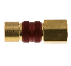 Messing DN 5 Rood-Coded Luchtkoppeling Snelkoppeling G 1/4 inch Binnendraad
