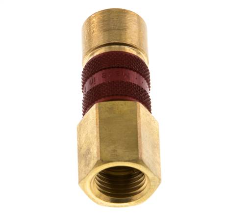 Messing DN 5 Rood-Coded Luchtkoppeling Snelkoppeling G 1/4 inch Binnendraad