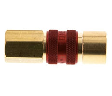 Messing DN 5 Rood-Coded Luchtkoppeling Snelkoppeling G 1/8 inch Binnendraad