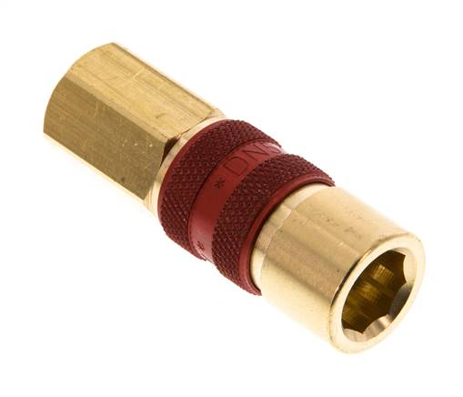 Messing DN 5 Rood-Coded Luchtkoppeling Snelkoppeling G 1/8 inch Binnendraad