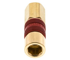 Messing DN 5 Rood-Coded Luchtkoppeling Snelkoppeling G 1/8 inch Binnendraad