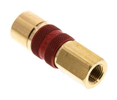 Messing DN 5 Rood-Coded Luchtkoppeling Snelkoppeling G 1/8 inch Binnendraad