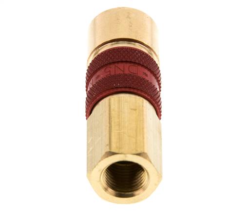 Messing DN 5 Rood-Coded Luchtkoppeling Snelkoppeling G 1/8 inch Binnendraad