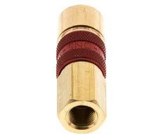 Messing DN 5 Rood-Coded Luchtkoppeling Snelkoppeling G 1/8 inch Binnendraad