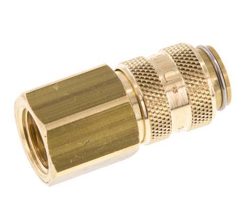 Messing DN 5 Luchtkoppeling Snelkoppeling G 1/4 inch Binnendraad Double Shut-Off