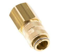 Messing DN 5 Luchtkoppeling Snelkoppeling G 1/4 inch Binnendraad Double Shut-Off