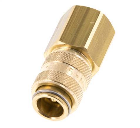 Messing DN 5 Luchtkoppeling Snelkoppeling G 1/4 inch Binnendraad Double Shut-Off