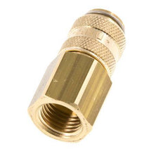 Messing DN 5 Luchtkoppeling Snelkoppeling G 1/4 inch Binnendraad Double Shut-Off