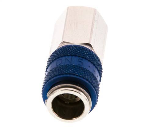 Vernikkeld Messing DN 5 Blauw Luchtkoppeling Snelkoppeling G 1/8 inch Binnendraad