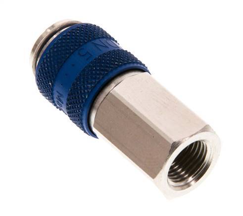 Vernikkeld Messing DN 5 Blauw Luchtkoppeling Snelkoppeling G 1/8 inch Binnendraad