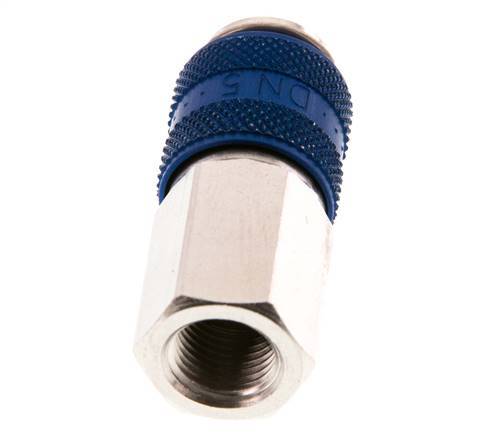 Vernikkeld Messing DN 5 Blauw Luchtkoppeling Snelkoppeling G 1/8 inch Binnendraad