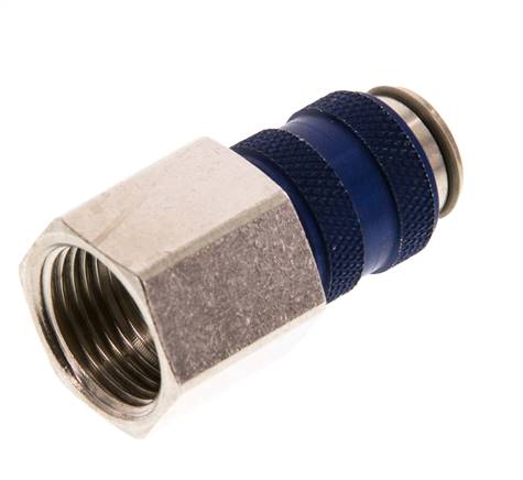 Vernikkeld Messing DN 5 Blauw Luchtkoppeling Snelkoppeling G 3/8 inch Binnendraad