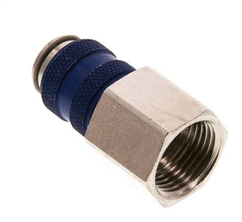 Vernikkeld Messing DN 5 Blauw Luchtkoppeling Snelkoppeling G 3/8 inch Binnendraad