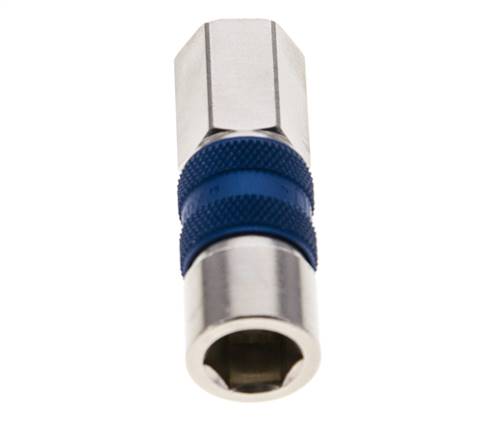 Vernikkeld Messing DN 5 Blauw-Coded Luchtkoppeling Snelkoppeling G 1/8 inch Binnendraad