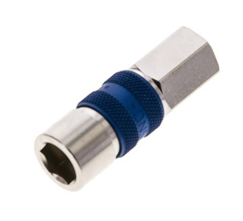 Vernikkeld Messing DN 5 Blauw-Coded Luchtkoppeling Snelkoppeling G 1/8 inch Binnendraad