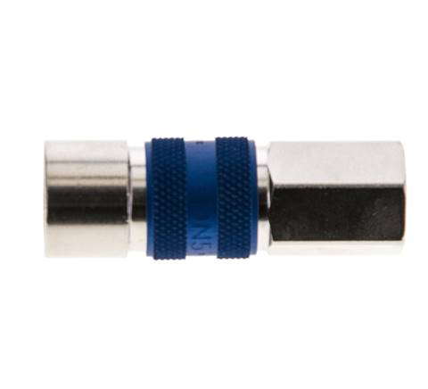 Vernikkeld Messing DN 5 Blauw-Coded Luchtkoppeling Snelkoppeling G 1/8 inch Binnendraad
