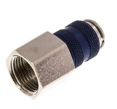 Vernikkeld Messing DN 5 Blauw Luchtkoppeling Snelkoppeling G 3/8 inch Binnendraad Double Shut-Off