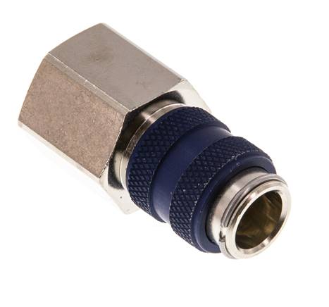 Vernikkeld Messing DN 5 Blauw Luchtkoppeling Snelkoppeling G 3/8 inch Binnendraad Double Shut-Off