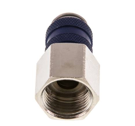 Vernikkeld Messing DN 5 Blauw Luchtkoppeling Snelkoppeling G 3/8 inch Binnendraad Double Shut-Off