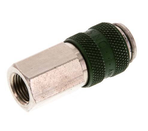 Vernikkeld Messing DN 5 Groen Luchtkoppeling Snelkoppeling G 1/8 inch Binnendraad