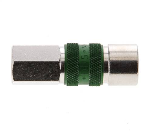 Vernikkeld Messing DN 5 Groen-Coded Luchtkoppeling Snelkoppeling G 1/8 inch Binnendraad