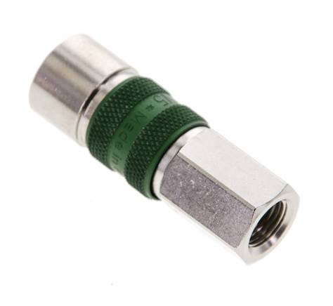 Vernikkeld Messing DN 5 Groen-Coded Luchtkoppeling Snelkoppeling G 1/8 inch Binnendraad