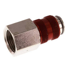 Vernikkeld Messing DN 5 Rood Luchtkoppeling Snelkoppeling G 3/8 inch Binnendraad Double Shut-Off
