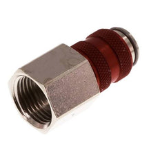 Vernikkeld Messing DN 5 Rood Luchtkoppeling Snelkoppeling G 3/8 inch Binnendraad Double Shut-Off