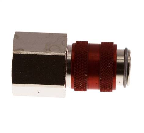 Vernikkeld Messing DN 5 Rood Luchtkoppeling Snelkoppeling G 3/8 inch Binnendraad Double Shut-Off