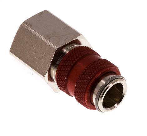 Vernikkeld Messing DN 5 Rood Luchtkoppeling Snelkoppeling G 3/8 inch Binnendraad Double Shut-Off