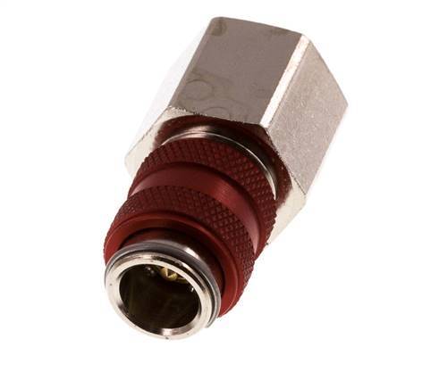 Vernikkeld Messing DN 5 Rood Luchtkoppeling Snelkoppeling G 3/8 inch Binnendraad Double Shut-Off