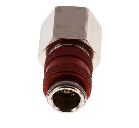 Vernikkeld Messing DN 5 Rood Luchtkoppeling Snelkoppeling G 3/8 inch Binnendraad Double Shut-Off