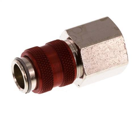 Vernikkeld Messing DN 5 Rood Luchtkoppeling Snelkoppeling G 3/8 inch Binnendraad Double Shut-Off