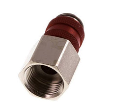 Vernikkeld Messing DN 5 Rood Luchtkoppeling Snelkoppeling G 3/8 inch Binnendraad Double Shut-Off