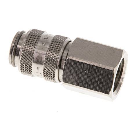 Vernikkeld Messing DN 5 Luchtkoppeling Snelkoppeling G 1/4 inch Binnendraad Double Shut-Off