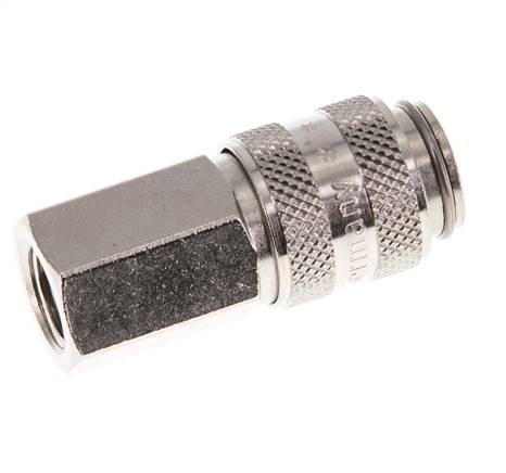 Vernikkeld Messing DN 5 Luchtkoppeling Snelkoppeling G 1/8 inch Binnendraad Double Shut-Off