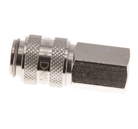 Vernikkeld Messing DN 5 Luchtkoppeling Snelkoppeling G 1/8 inch Binnendraad Double Shut-Off