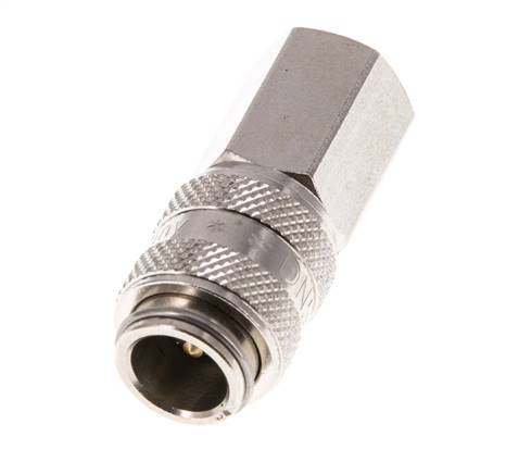 Vernikkeld Messing DN 5 Luchtkoppeling Snelkoppeling G 1/8 inch Binnendraad Double Shut-Off