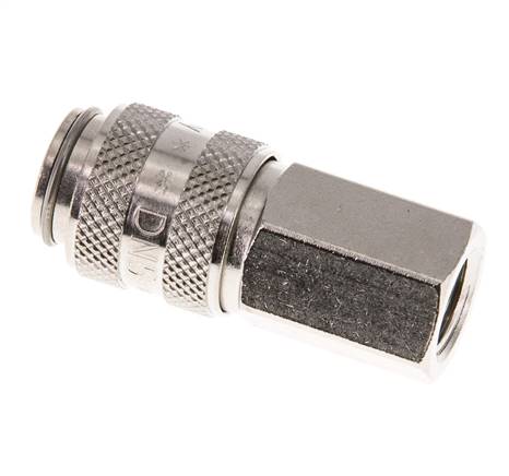 Vernikkeld Messing DN 5 Luchtkoppeling Snelkoppeling G 1/8 inch Binnendraad Double Shut-Off