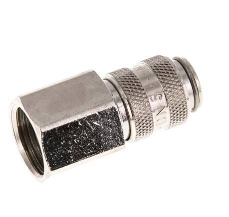 Vernikkeld Messing DN 5 Luchtkoppeling Snelkoppeling G 3/8 inch Binnendraad Double Shut-Off