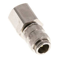 Nickel-plated Brass DN 5 Air Coupling Socket G 3/8 inch Female Double Shut-Off