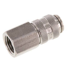 RVS DN 5 Luchtkoppeling Snelkoppeling G 1/4 inch Binnendraad Double Shut-Off